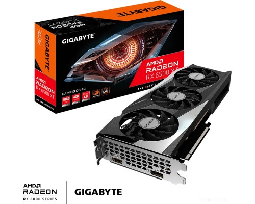 Видеокарта Gigabyte Radeon RX 6500 XT Gaming OC GV-R65XTGAMING OC-4GD