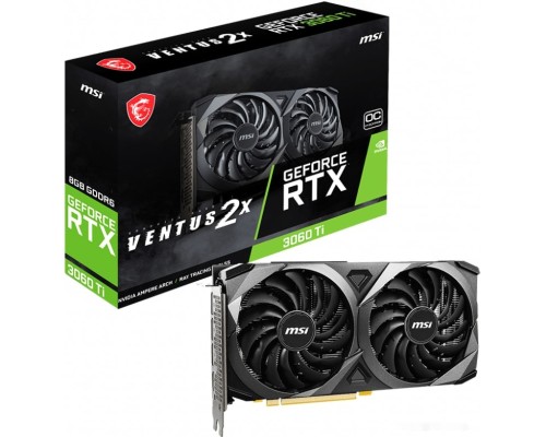 Видеокарта MSI GeForce RTX 3060 Ti Ventus 2X 8G OCV1 LHR