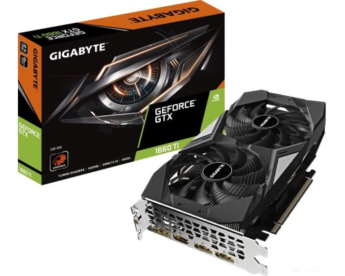 Видеокарта Gigabyte GeForce GTX 1660 Ti D6 6G GDDR6 GV-N166TD6-6GD