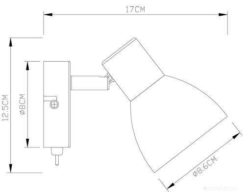 Спот Arte Lamp Falena A3117AP-1WH