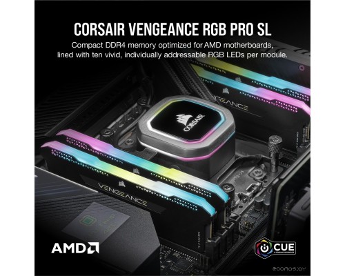 Модуль памяти Corsair Vengeance RGB PRO SL 2x16GB DDR4 PC4-28800 CMH32GX4M2D3600C18