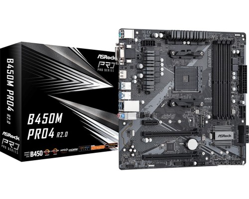 Материнская плата ASROCK B450M Pro4 R2.0