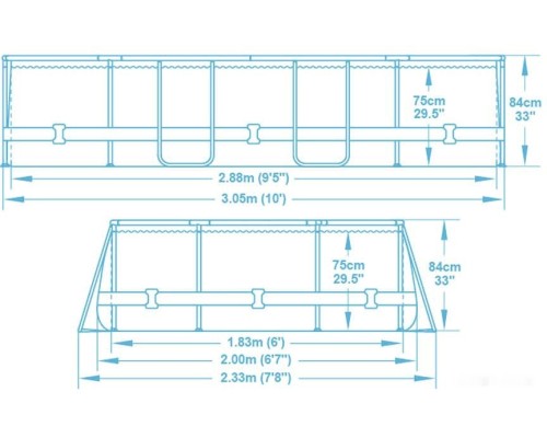 Бассейн Bestway Power Steel 5614A (305х200х84)