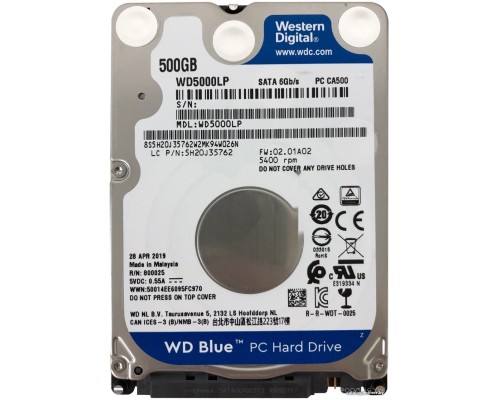 Жесткий диск Western Digital Blue 500GB WD5000LPZX