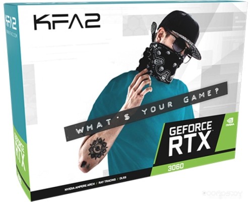 Видеокарта KFA2 GeForce RTX 3060 EX 1-Click OC 12GB GDDR6 36NOL7MD2NEK