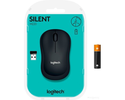 Мышь Logitech M220 Silent (темно-серый) [910-004878]