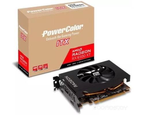 Видеокарта PowerColor Radeon RX 6500 XT ITX 4GB GDDR6 AXRX 6500 XT 4GBD6-DH