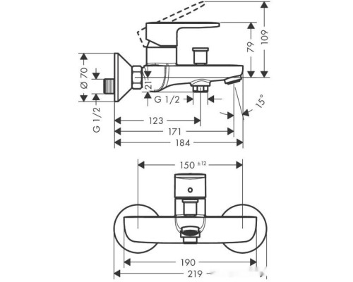 Смеситель Hansgrohe Vernis 71440670