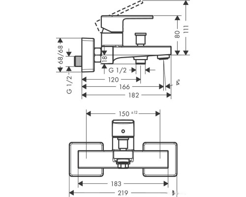 Смеситель Hansgrohe Vernis Shape 71450670