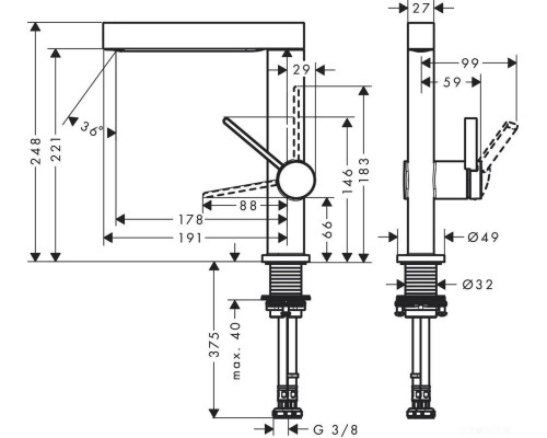 Смеситель Hansgrohe Finoris 76060670