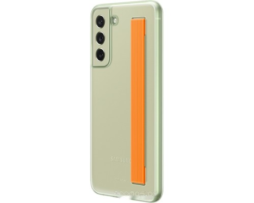 Чехол Samsung Slim Strap Cover S21 FE (оливковый)