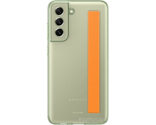 Чехол Samsung Slim Strap Cover S21 FE (оливковый)