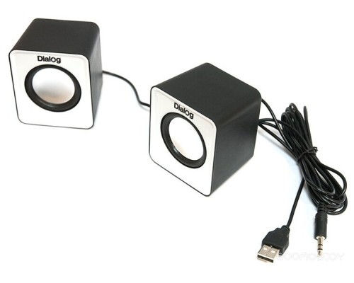 Компьютерная акустика DIALOG AC-02UP (черный/белый)