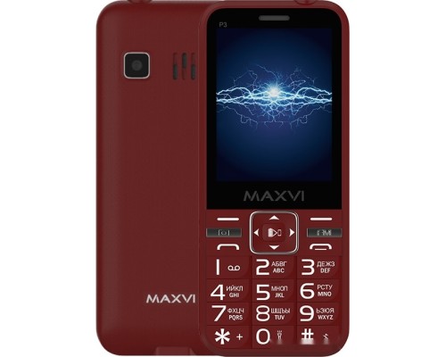 Мобильный телефон MAXVI P3 (винный красный)