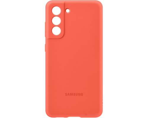 Чехол Samsung Silicone Cover S21 FE (коралловый)