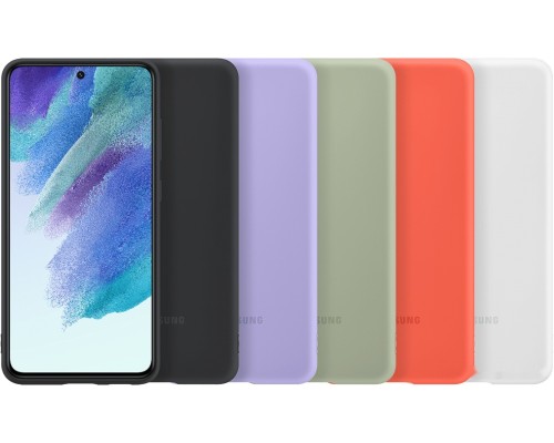 Чехол Samsung Silicone Cover S21 FE (коралловый)