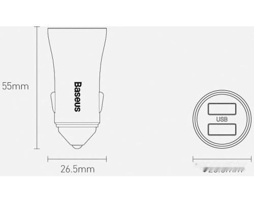 Автомобильное зарядное Baseus TZCCJD-A0G