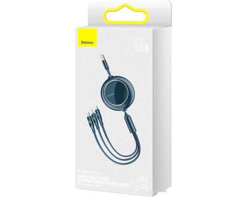 Кабель Baseus CAMLC-MJ03 USB-A - USB Type-C/microUSB/Lightning (1.2 м, синий)