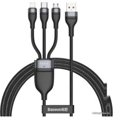 Кабель Baseus CA1T3-G1 USB Type-C - microUSB - Lightning - USB (1.2 м, черный)