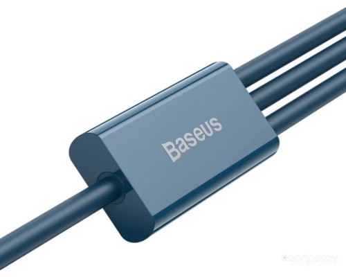 Кабель Baseus CAMLTYS-03 USB-A - Lightning/microUSB/USB Type-C (1.5 м, синий)