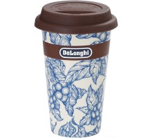 Термокружка Delonghi Blue Flower DLSC064 300мл (бежевый/синий)