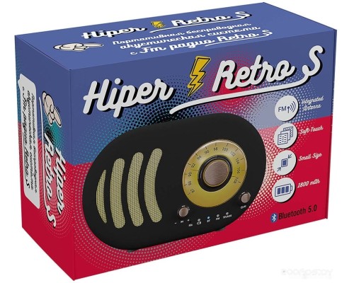 Портативная акустика HIPER Retro S (черный)