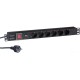 Блок розеток Exegate ServerPro PDU-19H608 Al-6S-EU2CU-SW-SPD1