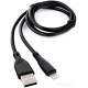 Кабель Cablexpert USB Type-A - Lightning CCB-USB-AMAPO1-1MB (1 м, черный)