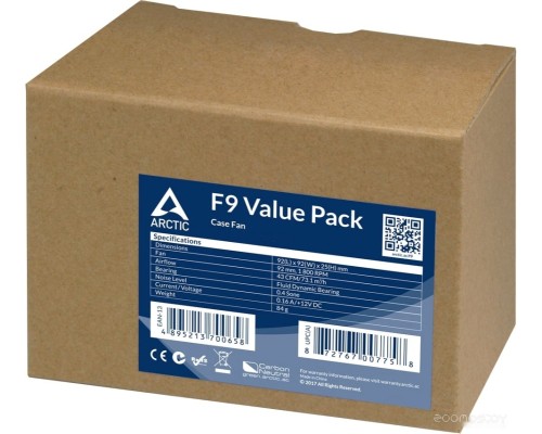 Набор вентиляторов Arctic F9 Value Pack Black (5 шт) ACFAN00249A