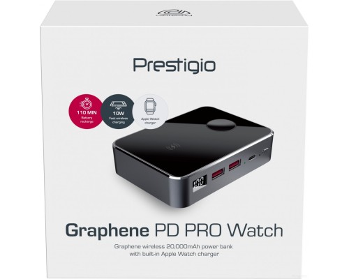 Портативное зарядное устройство Prestigio Graphene PD Pro Watch Edition (зарядная станция)