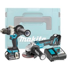 Makita DLX2430TJ (шуруповерт, болгарка, 2 АКБ, кейс)