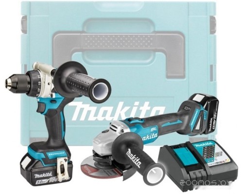 Makita DLX2430TJ (шуруповерт, болгарка, 2 АКБ, кейс)