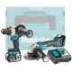 Makita DLX2430TJ (шуруповерт, болгарка, 2 АКБ, кейс)