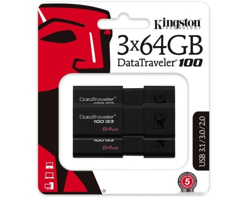 USB Flash Kingston DataTraveler 100 G3 3x64GB
