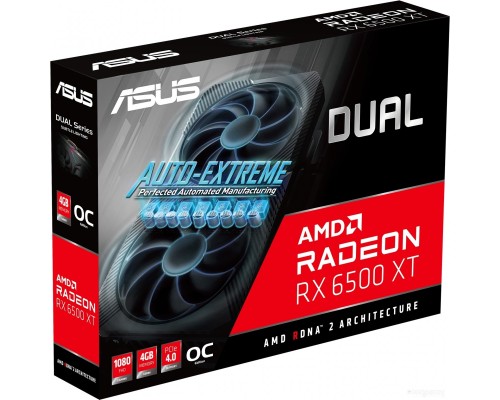 Видеокарта Asus Dual Radeon RX 6500 XT OC 4GB GDDR6 DUAL-RX6500XT-O4G