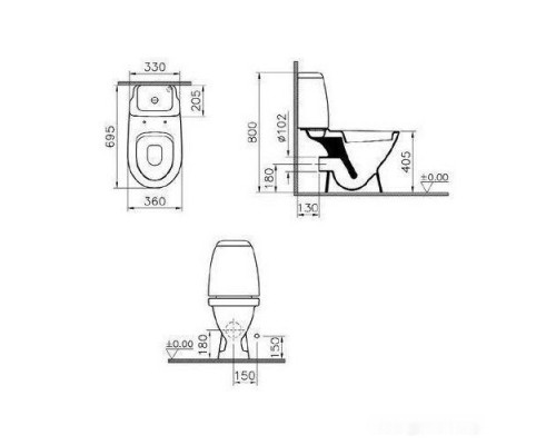 Унитаз Vitra Grand 6611B003-0075