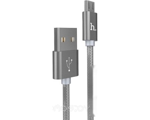 Кабель Hoco X2 microUSB (1 м, серый)