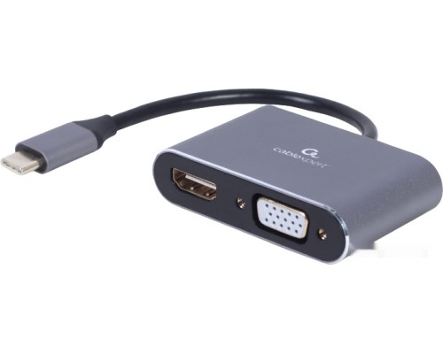 Кабель Cablexpert A-USB3C-HDMIVGA-01 USB Type-C - VGA/HDMI (0.15 м, фиолетовый)