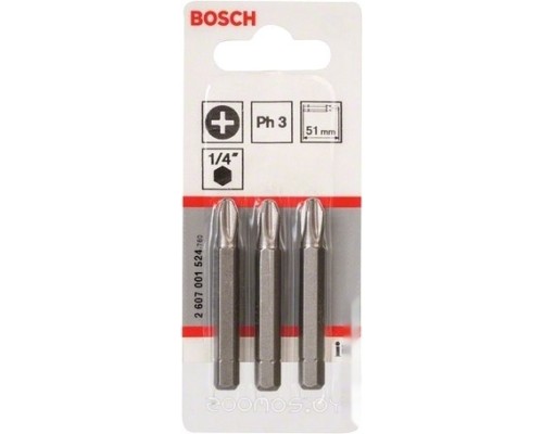 Набор бит Bosch 2607001524 (3 предмета)