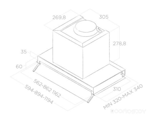 Вытяжка Elica Boxin LX/IX/A/60