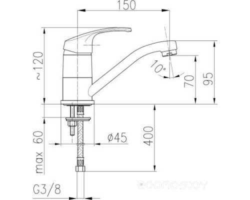 Смеситель Armatura Krzem 4212-915-00