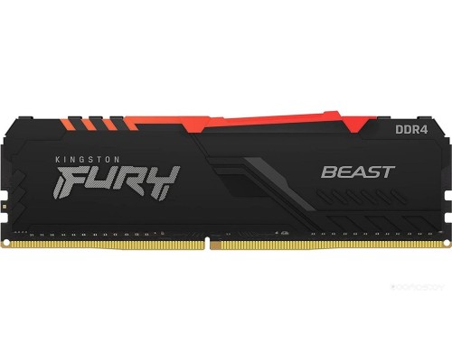 Модуль памяти Kingston FURY Beast RGB 16GB DDR4 PC4-29800 KF437C19BB1A/16