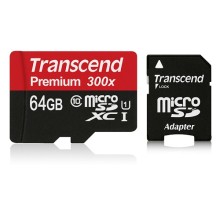 Карта памяти Transcend microSDXC (Class 10) UHS-I + адаптер 64GB