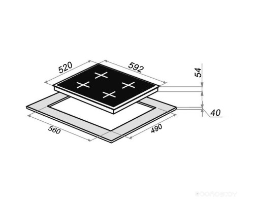 Варочная панель GrandGermes HDG-60WH-CX