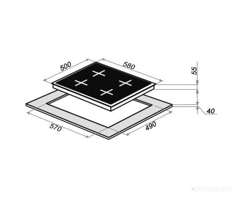 Варочная панель GrandGermes HFG-60WH-CA