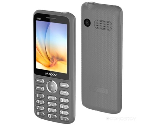 Кнопочный телефон MAXVI K15n (серый)