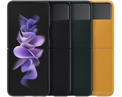 Чехол Samsung Leather Cover для Samsung Galaxy Z Flip3 (коричневый)