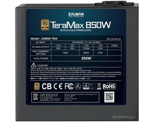 Блок питания ZALMAN TeraMax 850W ZM850-TMX