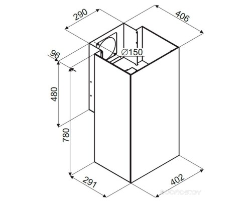 Вытяжка Maunfeld Bath Plus 402 (нержавеющая сталь)