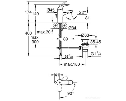 Смеситель Grohe Start Curve 23765000